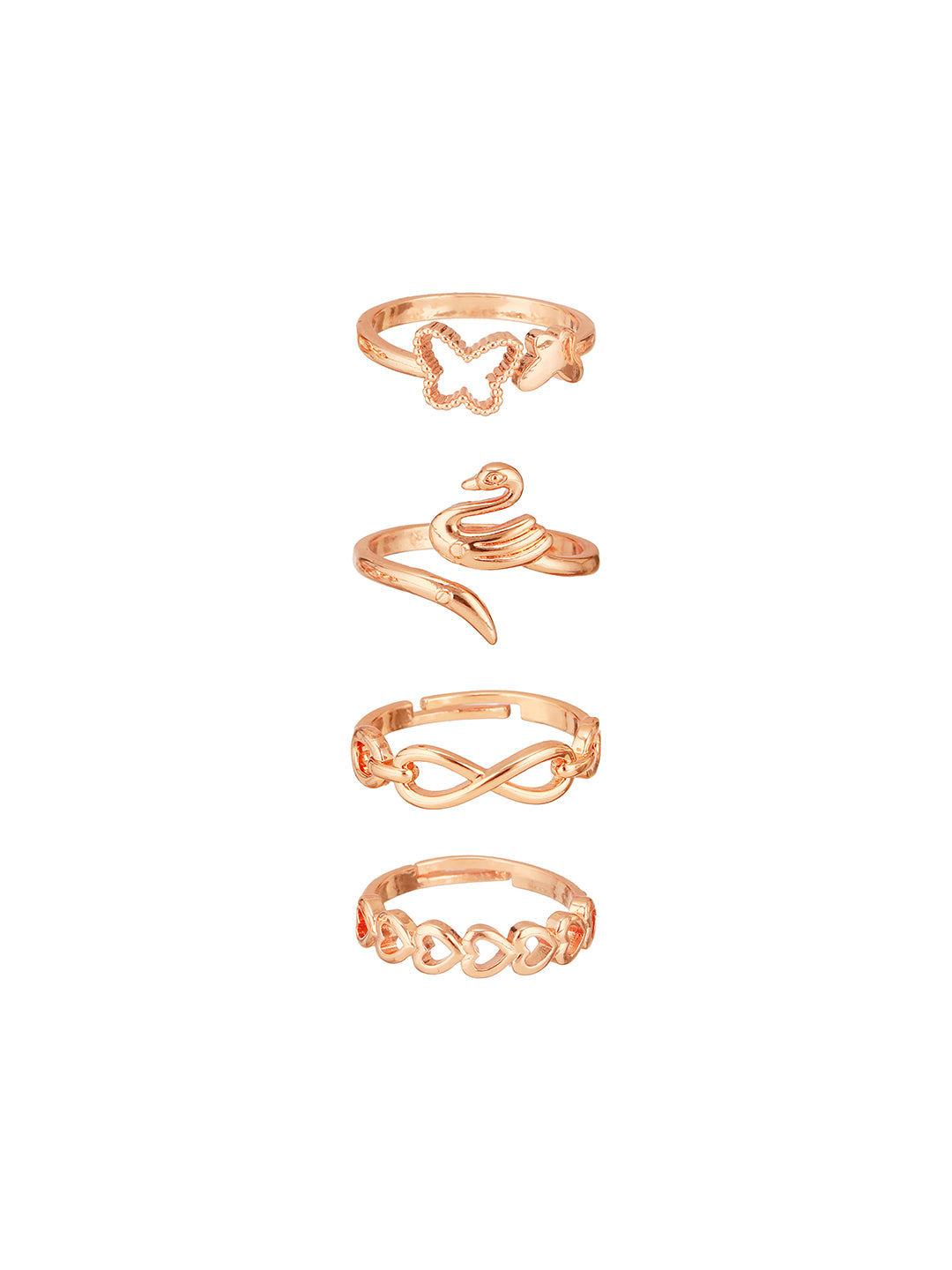 Jazz and Sizzle Gold Plated Adjustable Finger Ring