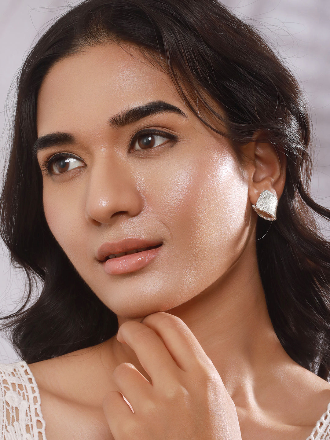 Jazz And Sizzle Set of 2 Textured Half Hoop Earrings (Copy)