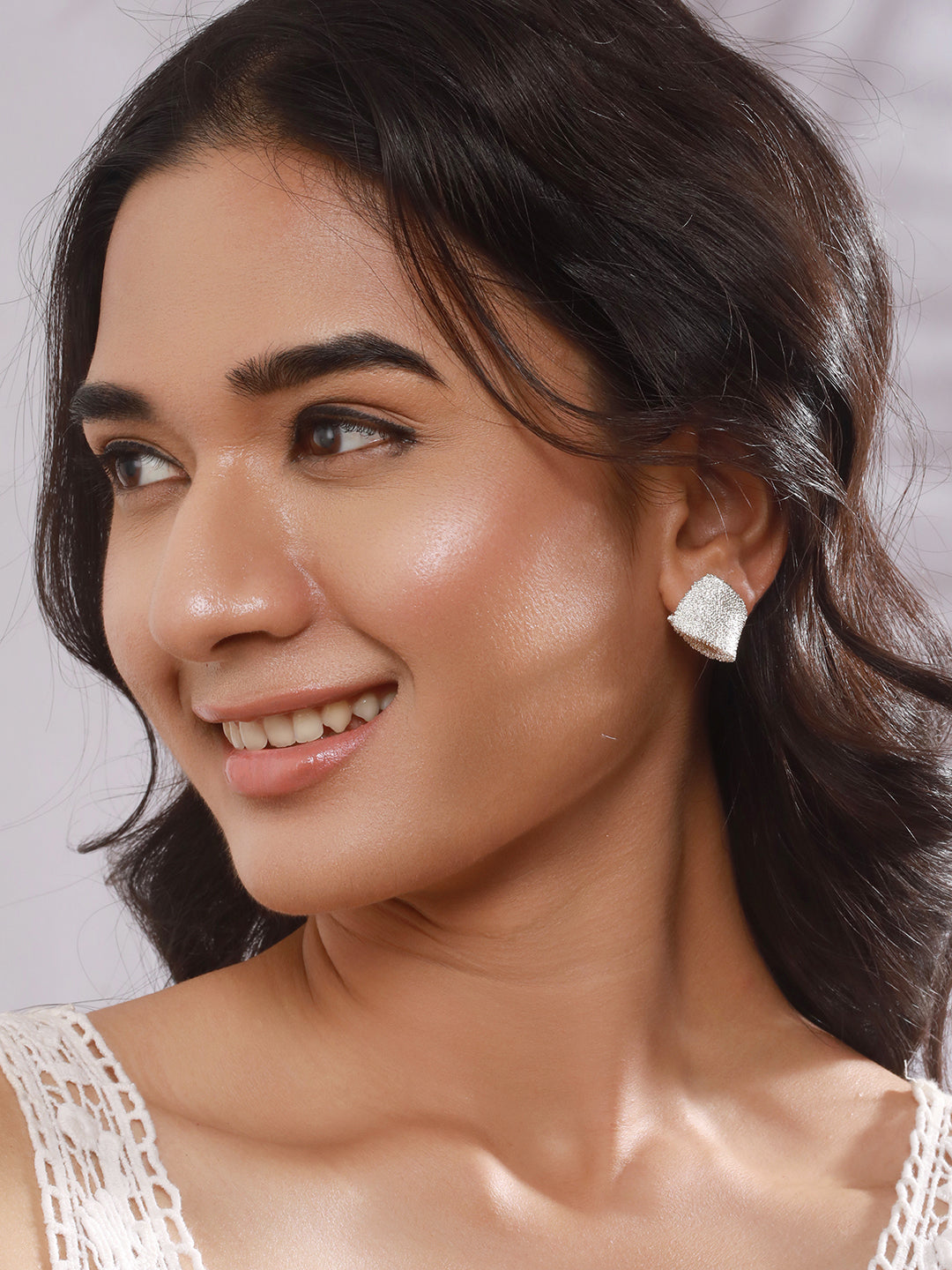 Jazz And Sizzle Set of 2 Textured Half Hoop Earrings (Copy)