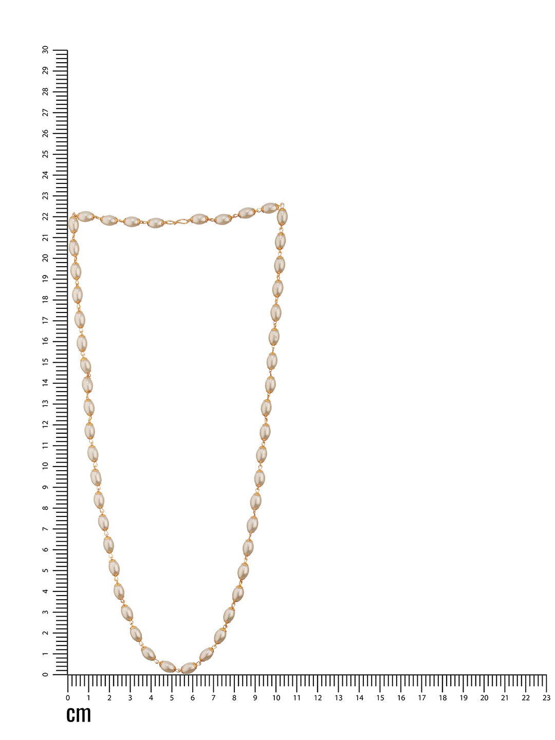 Jazz and Sizzle Brass Gold-Plated Pearls Beaded Necklace