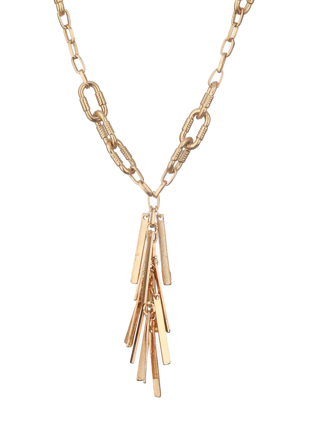 Jazz And Sizzle Gold-Plated Tasseled Necklace Chain