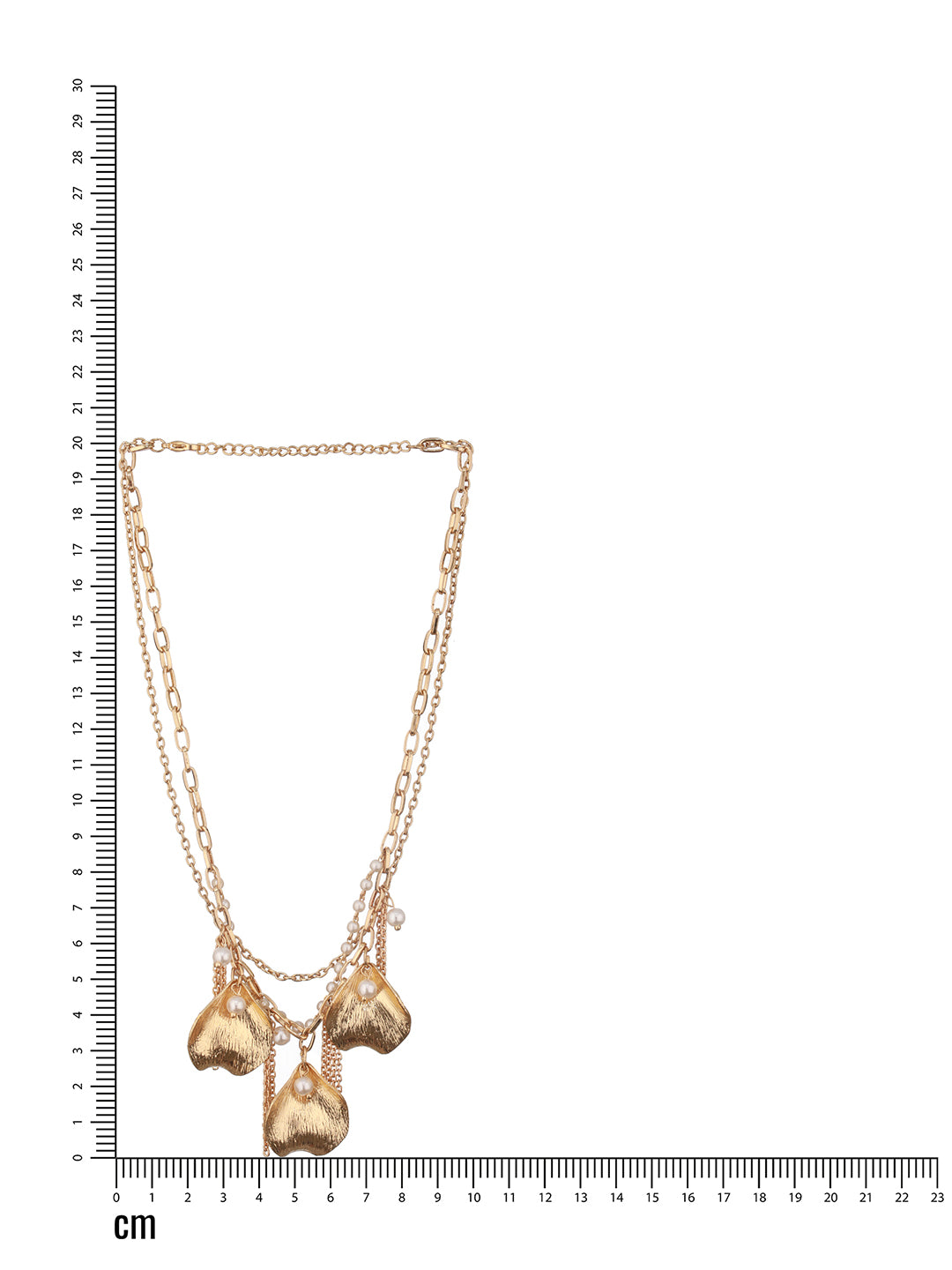 Jazz And Sizzle Gold-Plated Pearl & Charm Layered Necklace Chain