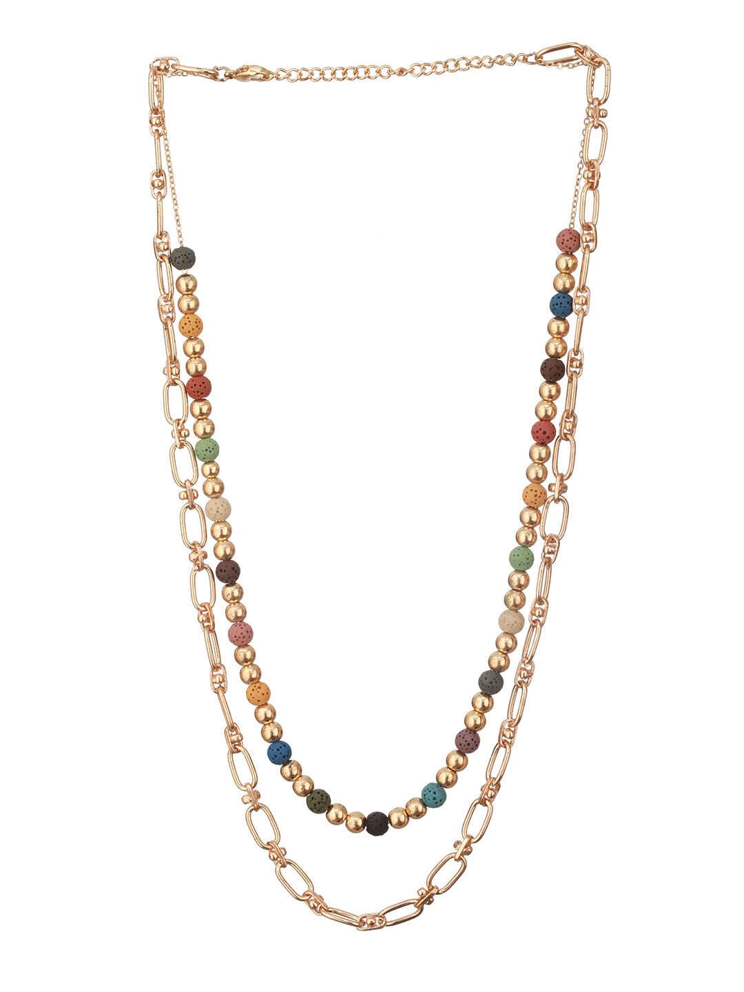 Jazz and Sizzle Gold-Plated Beaded Layered Jewellery Set
