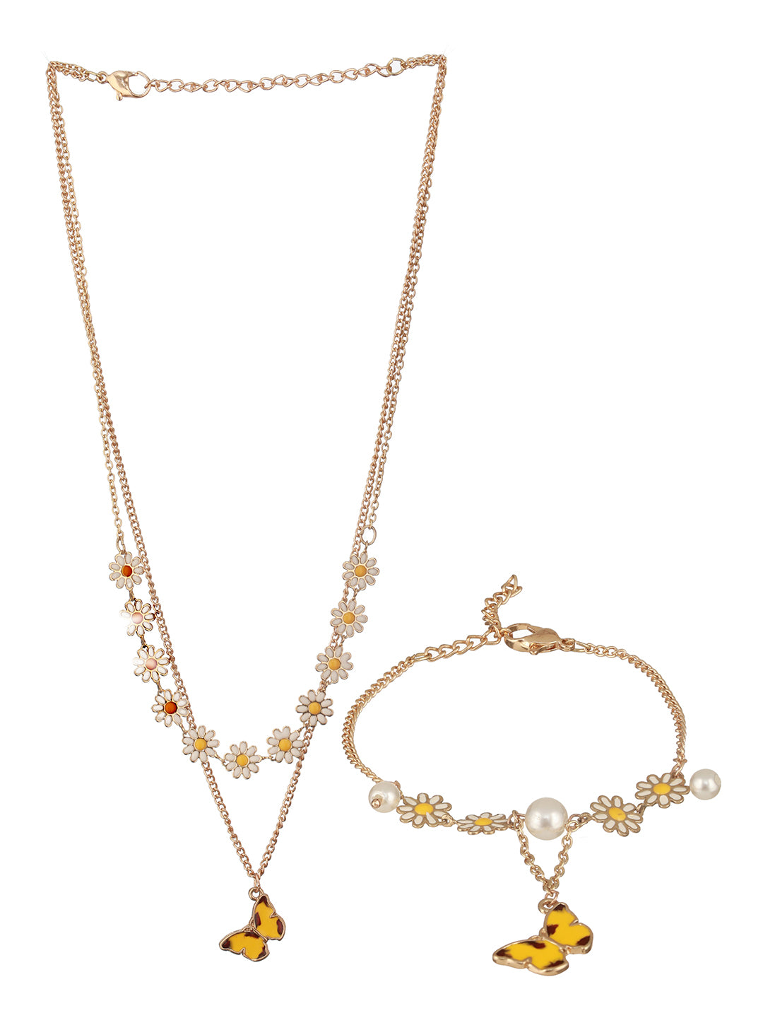 Jazz and Sizzle Beaded Beaded Floral Jewellery Set