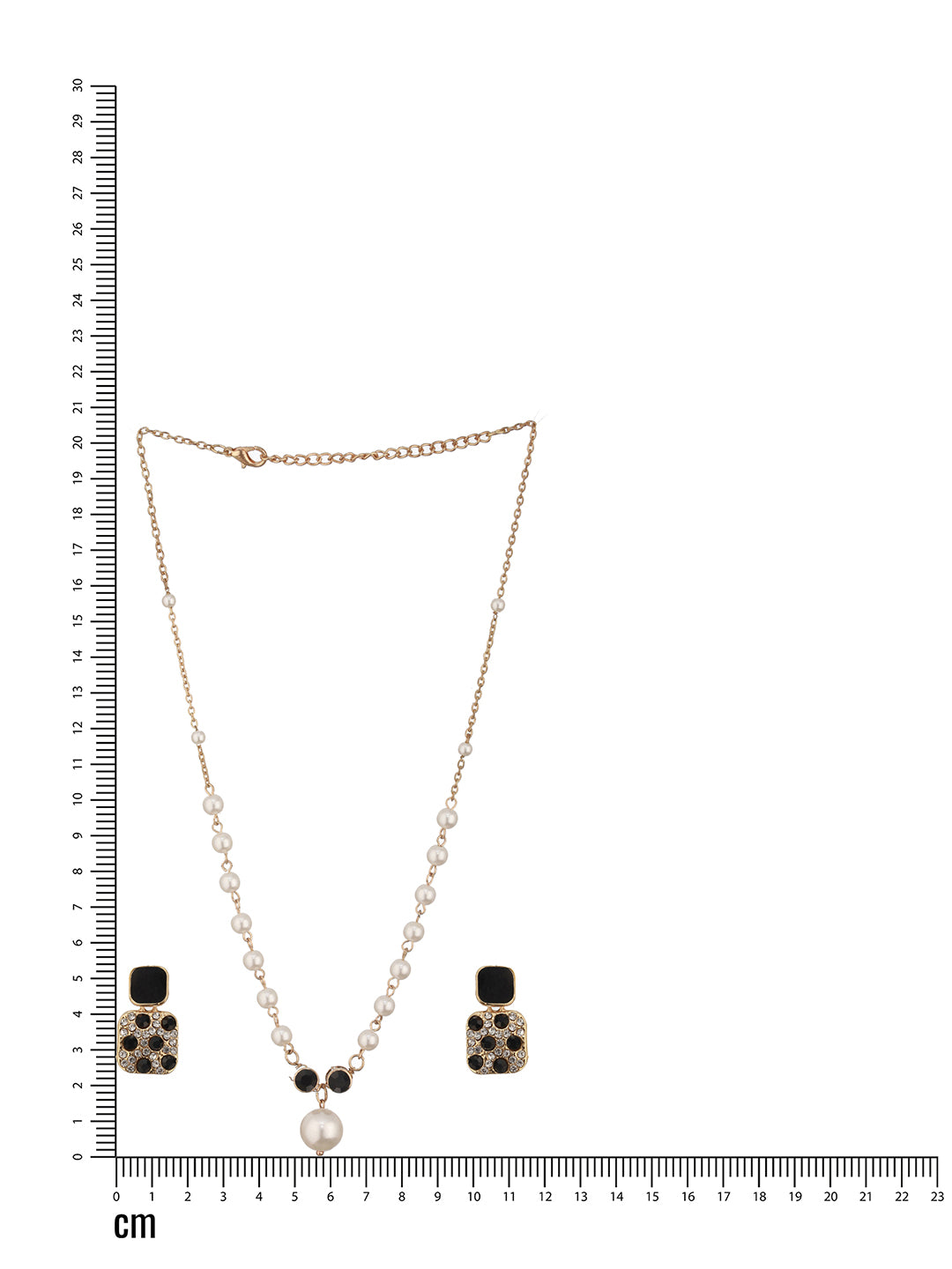 Jazz and Sizzle Gold-Plated Stone-Studded & Pearl Beaded Jewellery Set