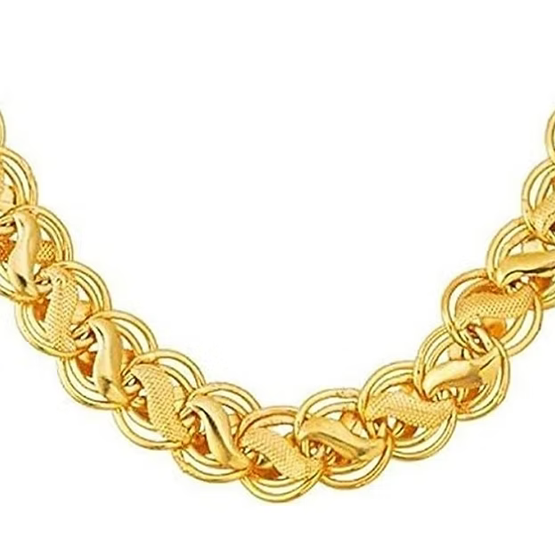 Jazz And Sizzle Trendy Traditional 18k Stainless Steel Gold Chain