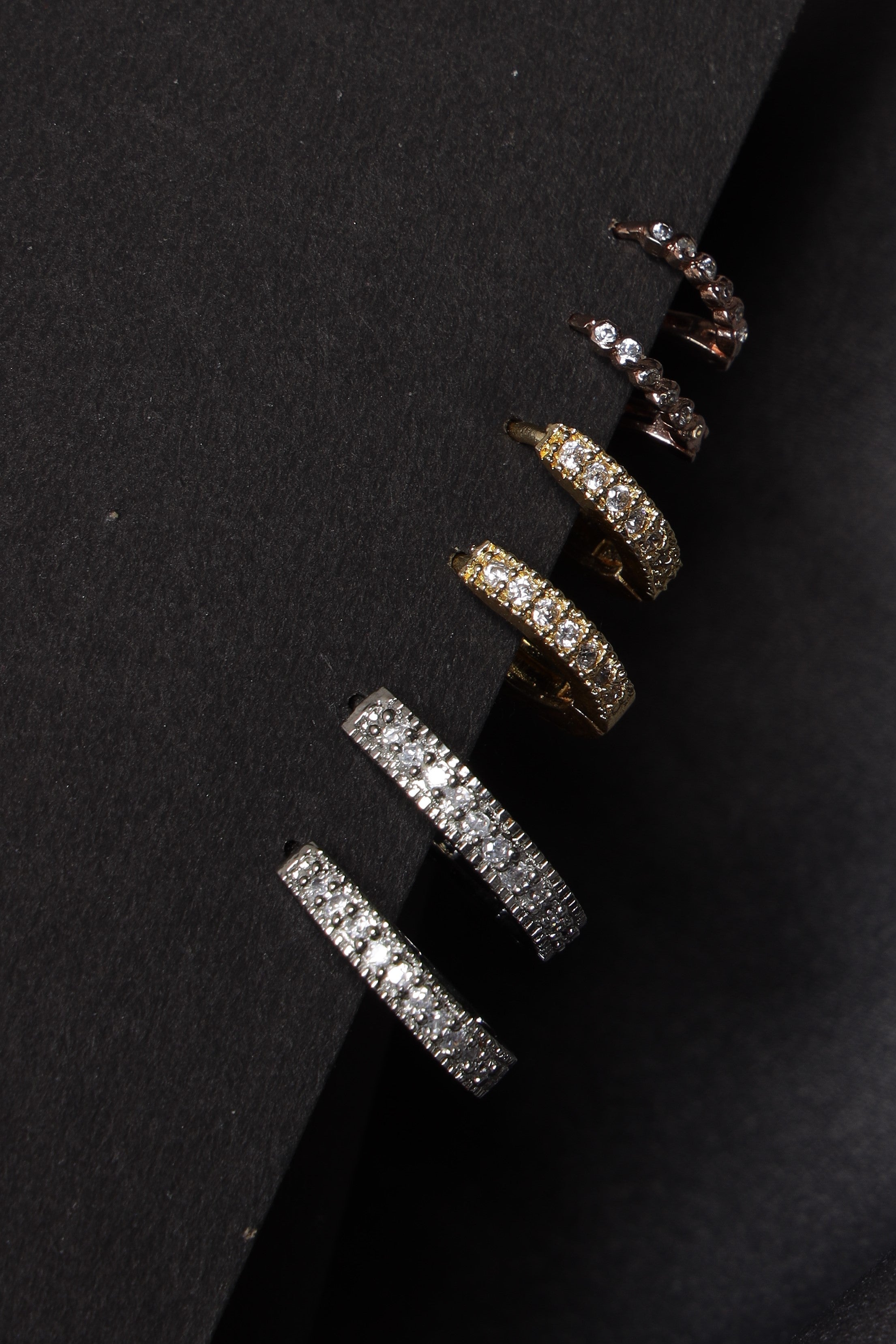 Jazz And Sizzle Set of 3 Ad Studded Earrings - Jazzandsizzle