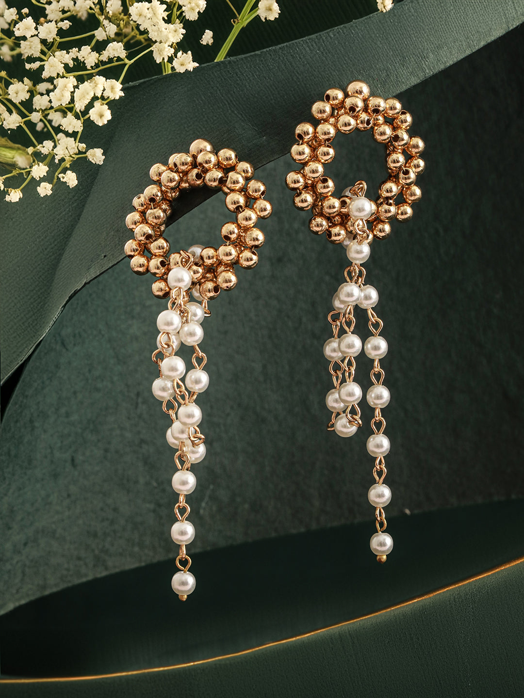 Jazz And Sizzle Pearl Beaded Drop Earrings