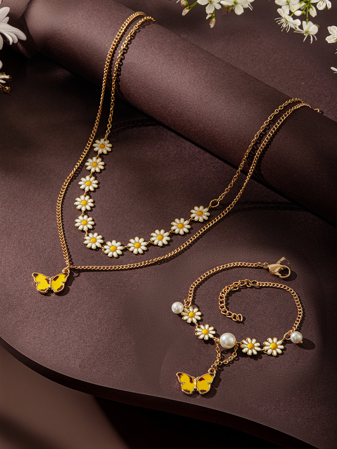 Jazz and Sizzle Beaded Beaded Floral Jewellery Set