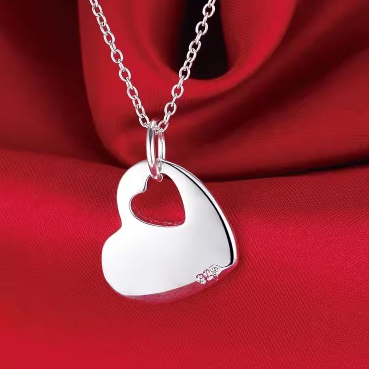 Jazz And Sizzle Sterling Temperament Soft Heart Zircon Pendant