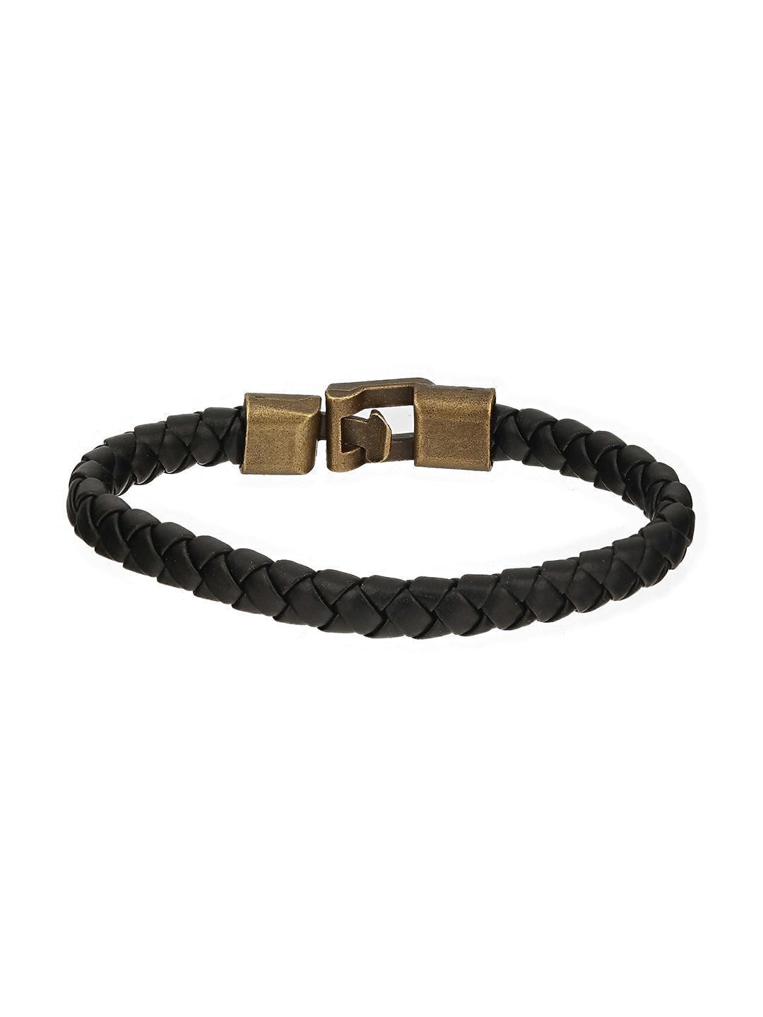 Men Pack of 3 Black Elasticated & Handcrafted Bracelets - Jazzandsizzle