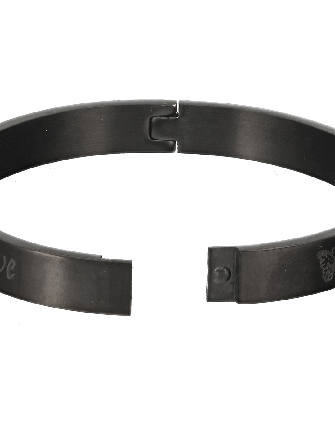 Men'S Men Black Stainless Steel True Love Kada Bracelet