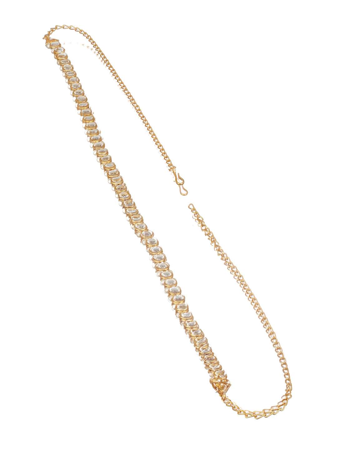 Jazz And Sizzle Gold Plated Pearl Beaded Floral Waist Belt