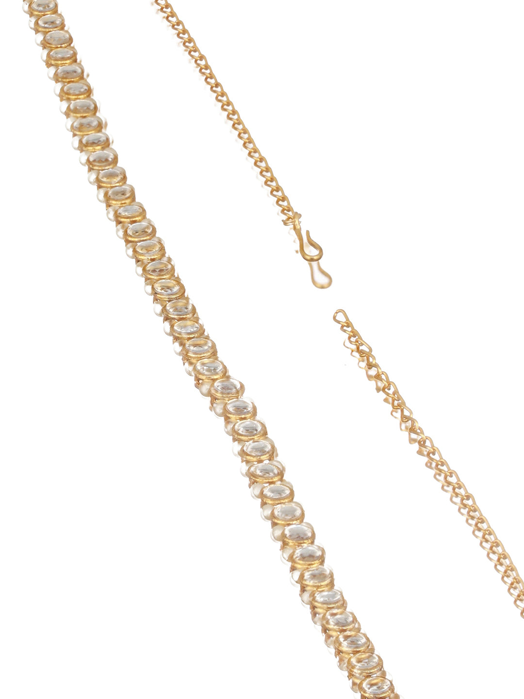 Jazz And Sizzle Gold Plated Pearl Beaded Floral Waist Belt