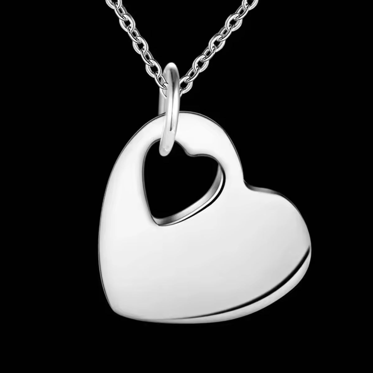 Jazz And Sizzle Sterling Temperament Soft Heart Zircon Pendant