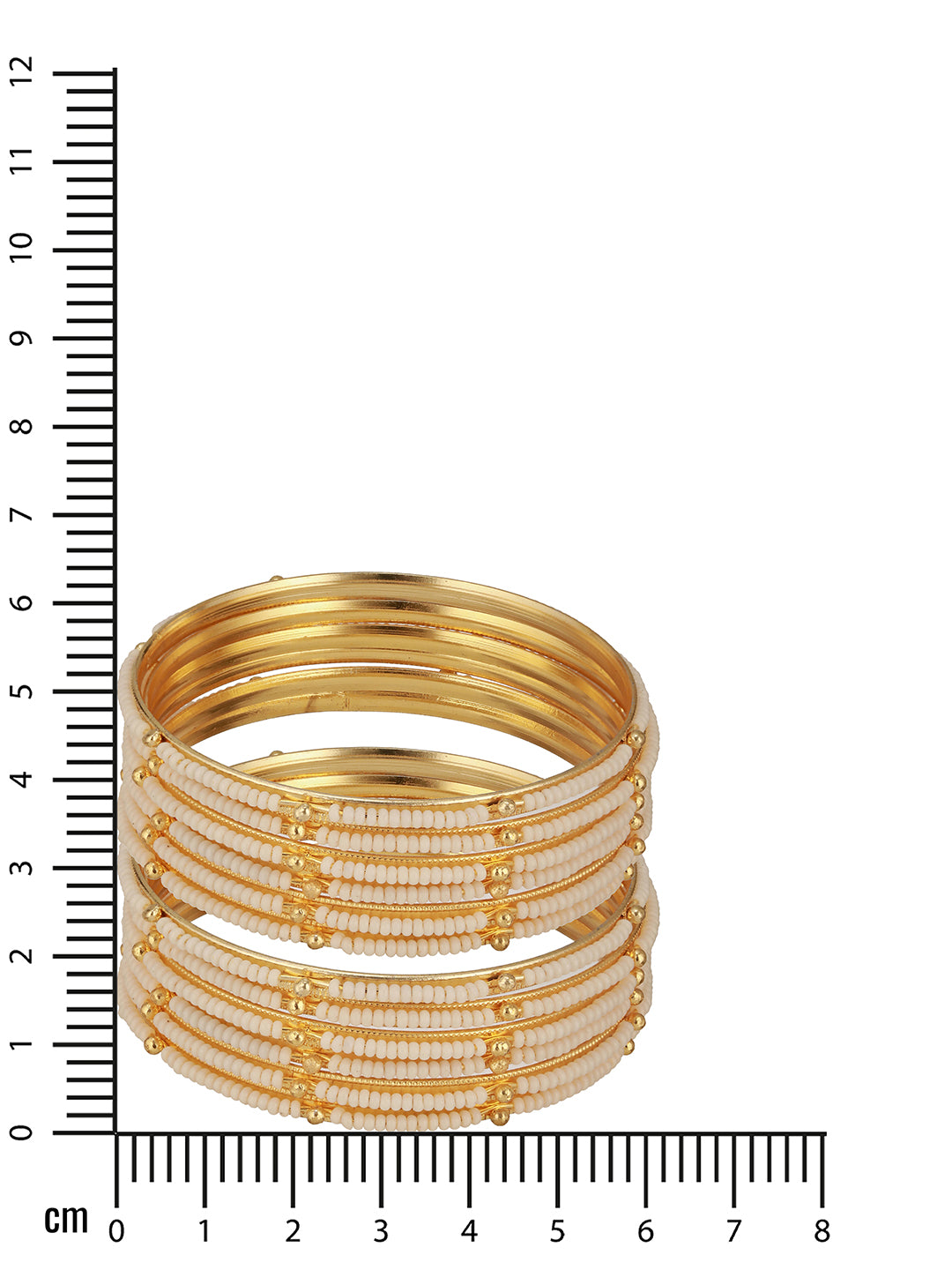 Jazz And Sizzle Set Of 12 Gold-Plated & Beaded Metal Bangles