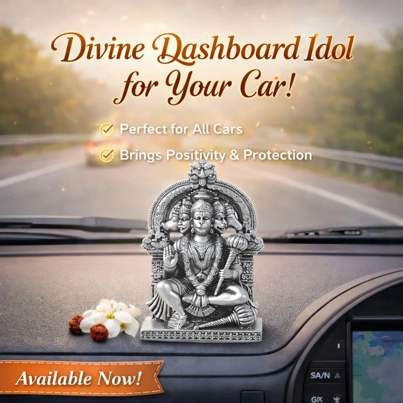 Silver Plated Panchmukhi Hanuman Idol | Remove Negativity & Bring Peace