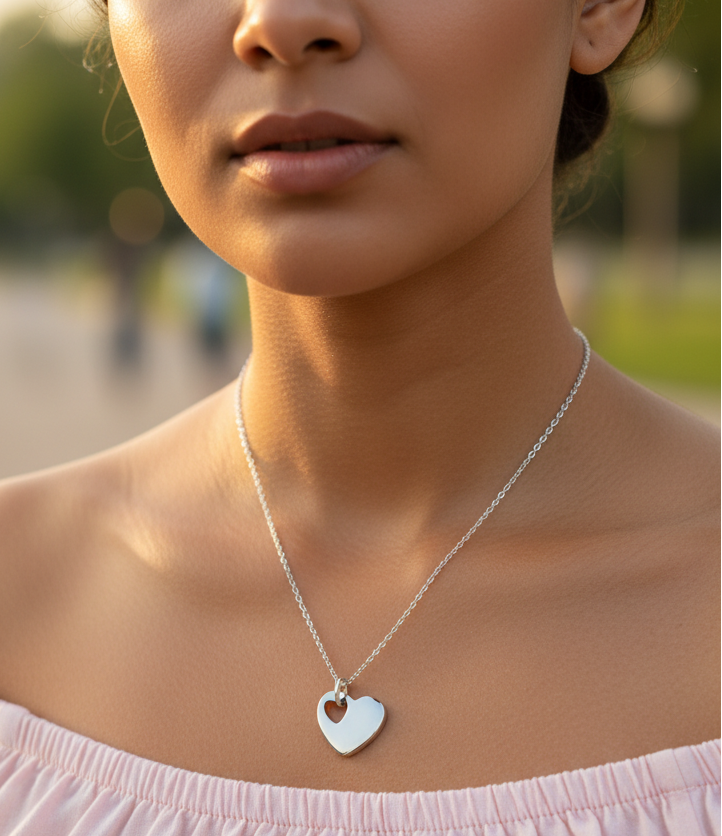 Jazz And Sizzle Sterling Temperament Soft Heart Zircon Pendant