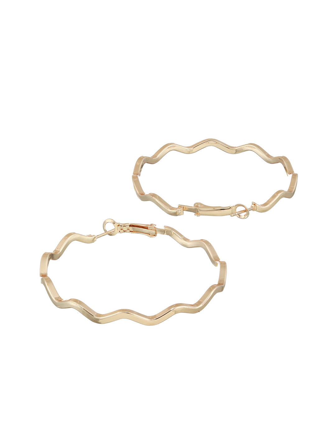 Gold-Plated Circular Hoop Earrings - Jazzandsizzle