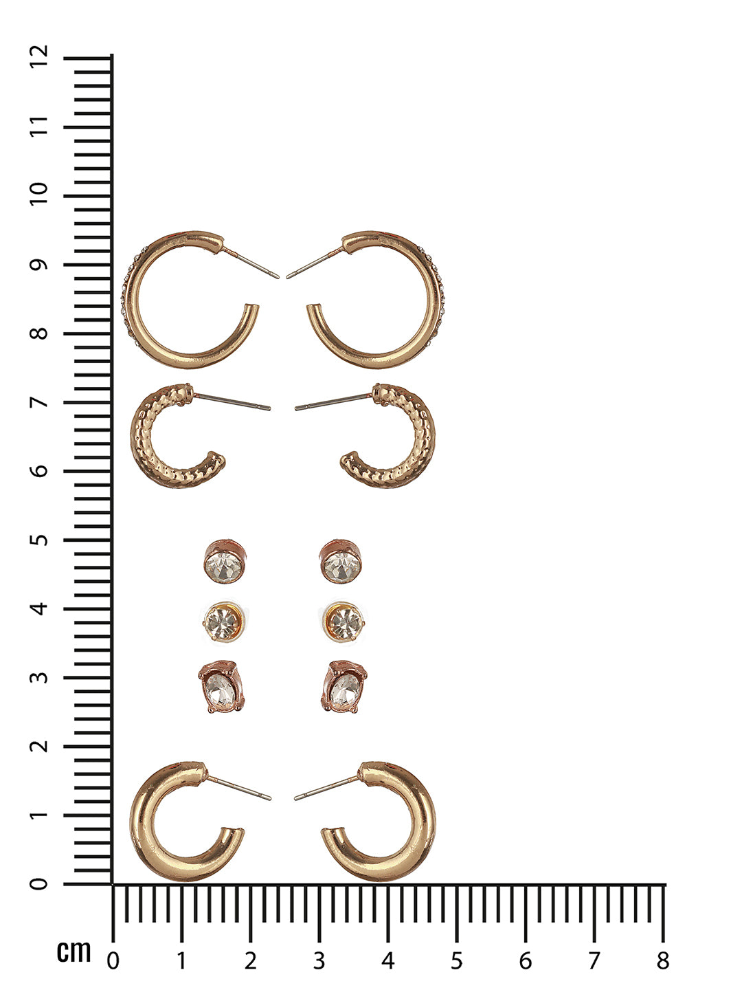 Set of 6 Gold-Plated Earrings - Jazzandsizzle