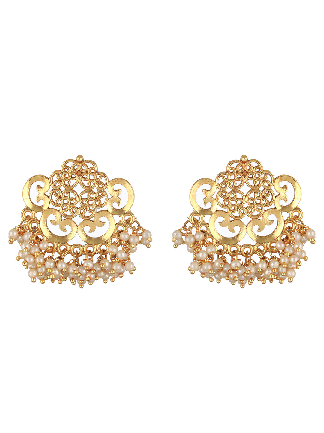 Jazz And Sizzle Gold-Plated Kundan Studded & Beaded Jewelry Set