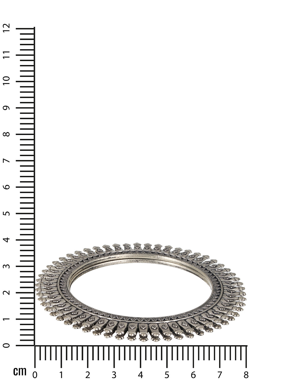 Set Of 2 Silver Toned & Silver Plated Handcrafted Oxidised Bangles