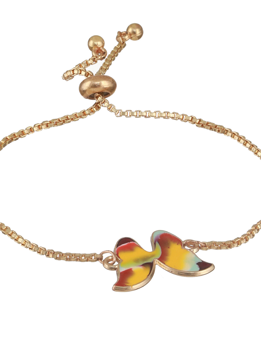 Jazz And Sizzle Set Of 3 Butterfly, Hamza & Evil Eye Bracelet