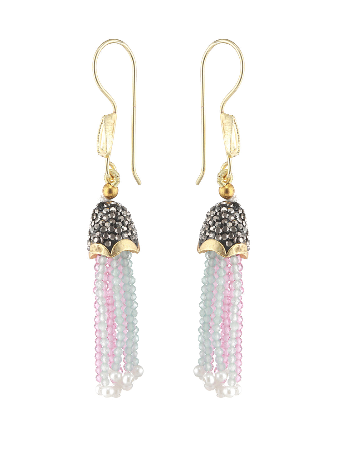 Gold-Plated Beaded Necklace and Earrings - Jazzandsizzle