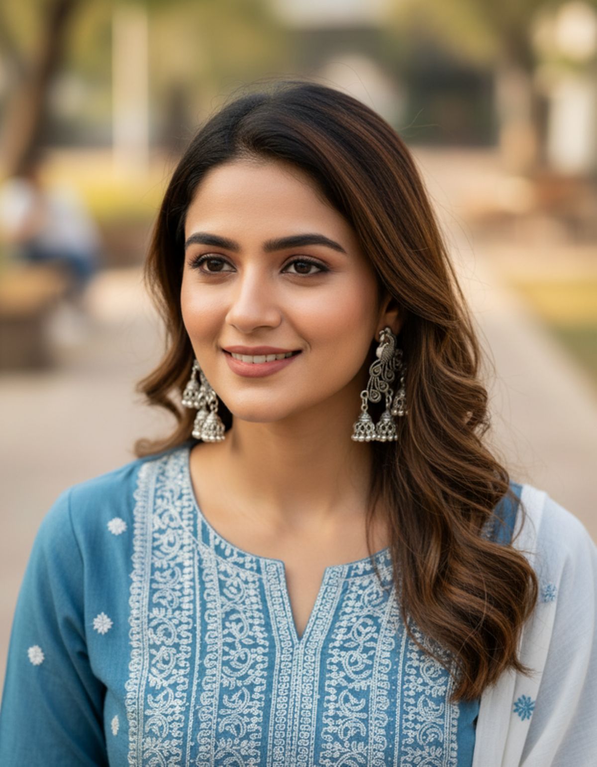 Jazz And Sizzle Set of 2 Oxidized Silver & Gold Plated Peacock Shaped Jhumka Drop Earrings