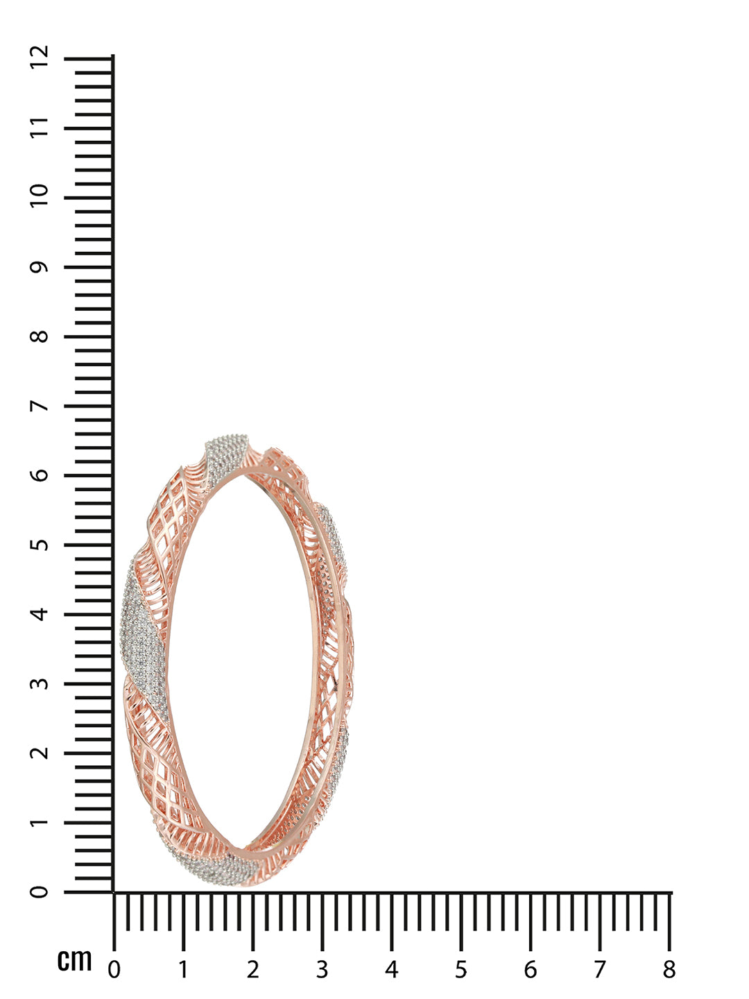 Set Of 2 Rose Gold-Plated AD Studded Bangles - Jazzandsizzle