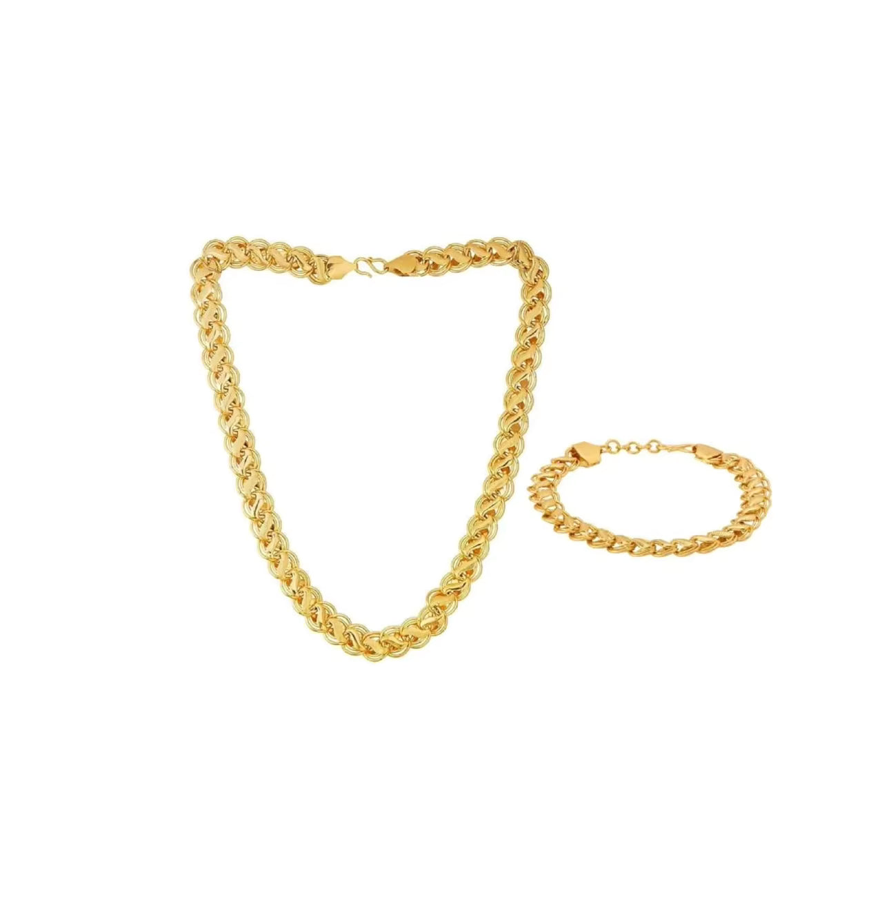 Jazz And Sizzle Trendy Jewelry Stainless Steel Chain Hand Bracelet and Necklace Chain