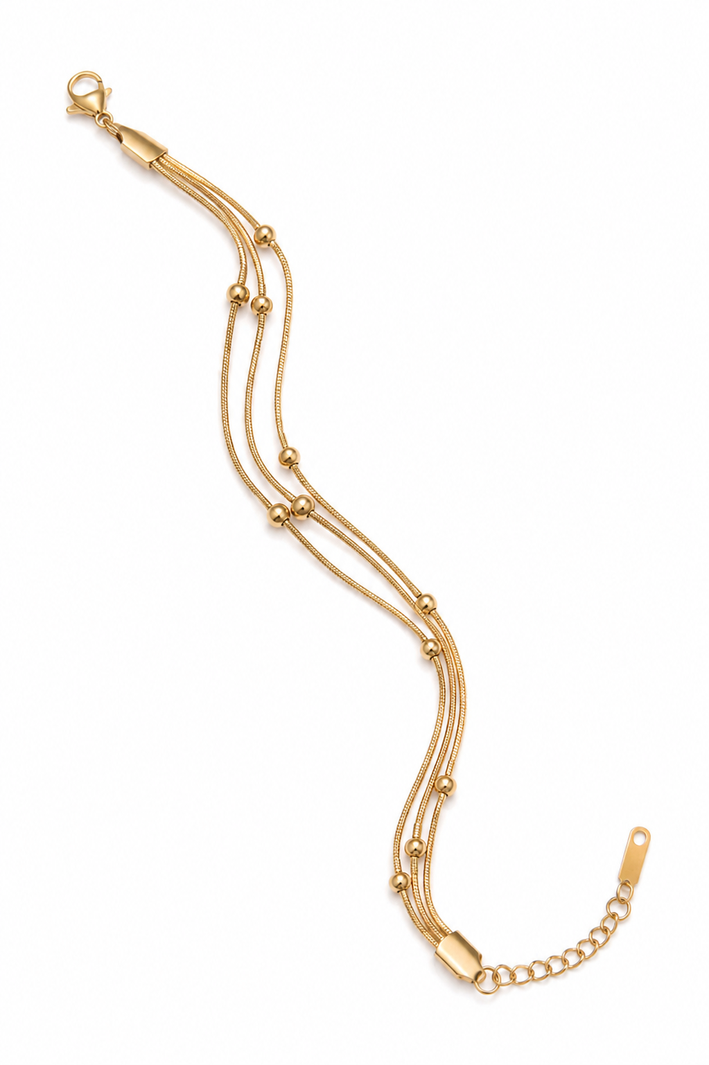 Anti Tarnish Elegant Multi-Strand Gold Bracelet
