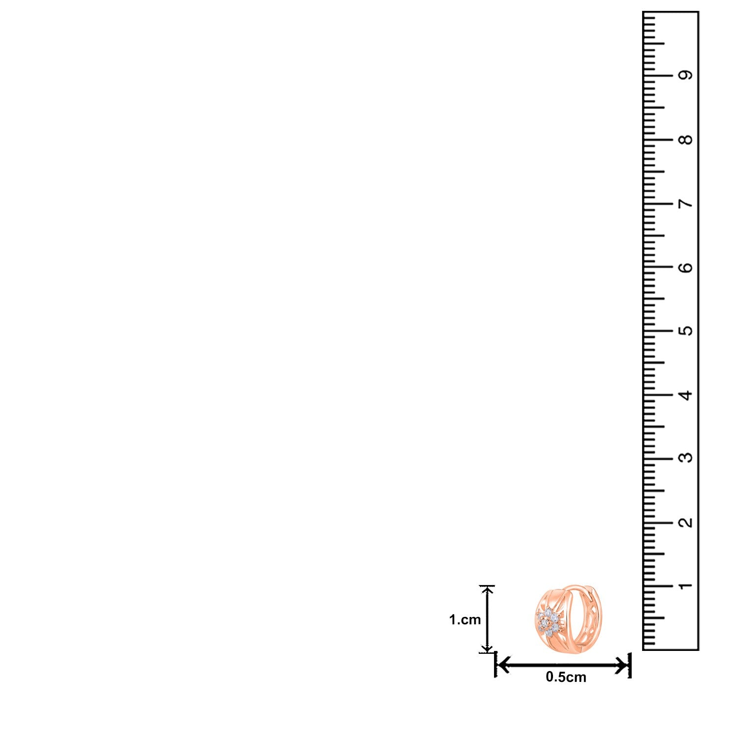 Jazz And Sizzle Rose Gold-Plated Stone-Studded Contemporary Studs