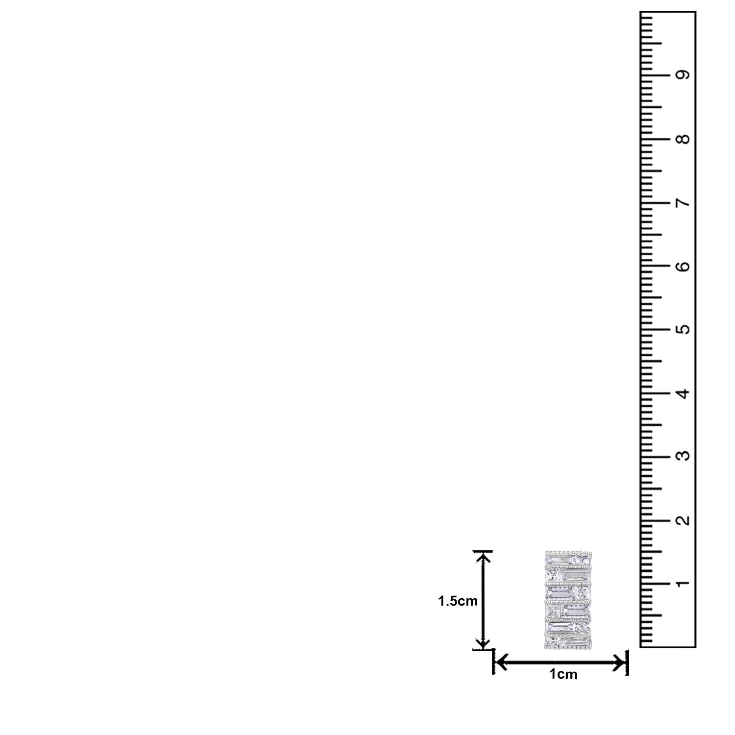 Jazz And Sizzle Silver-Plated & White Crystals Studs Earrings