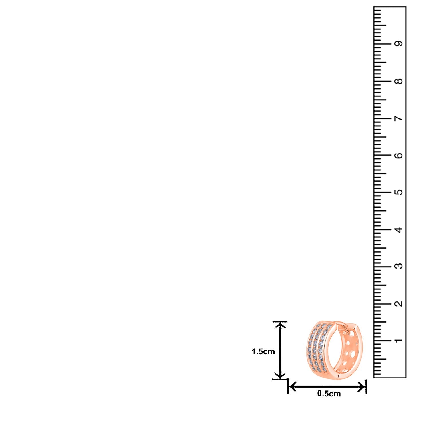 Jazz And Sizzle Rose Gold-Plated Contemporary Hoop Earrings