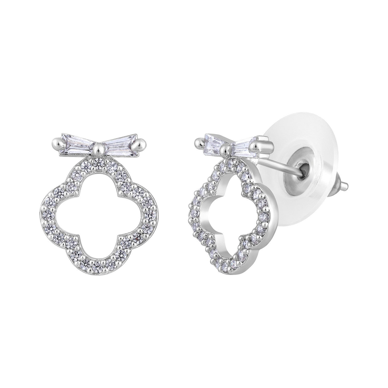 Jazz And Sizzle Silver-Plated Contemporary Studs Earrings