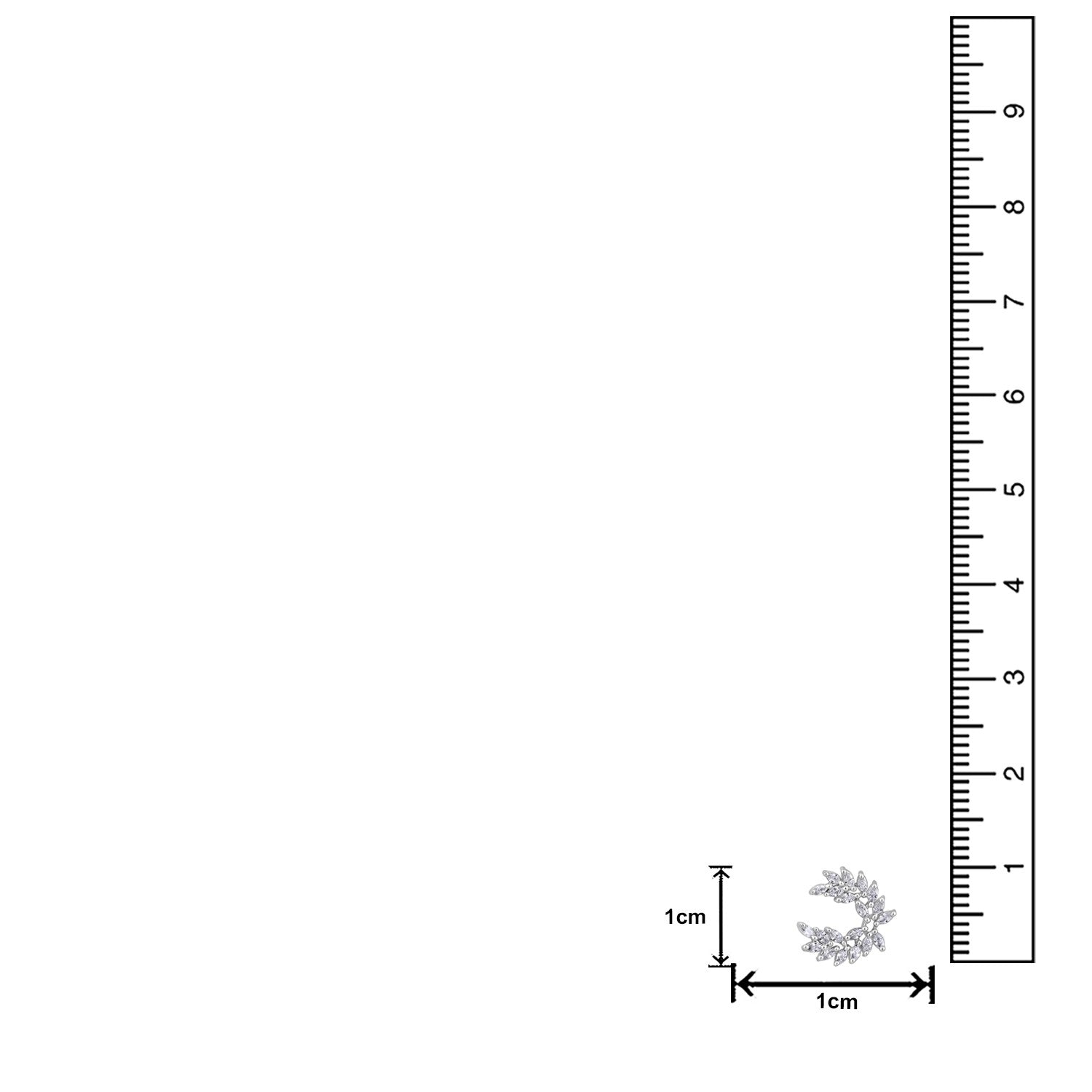 Jazz And Sizzle Silver Plated American Diamond Studded Contemporary Studs