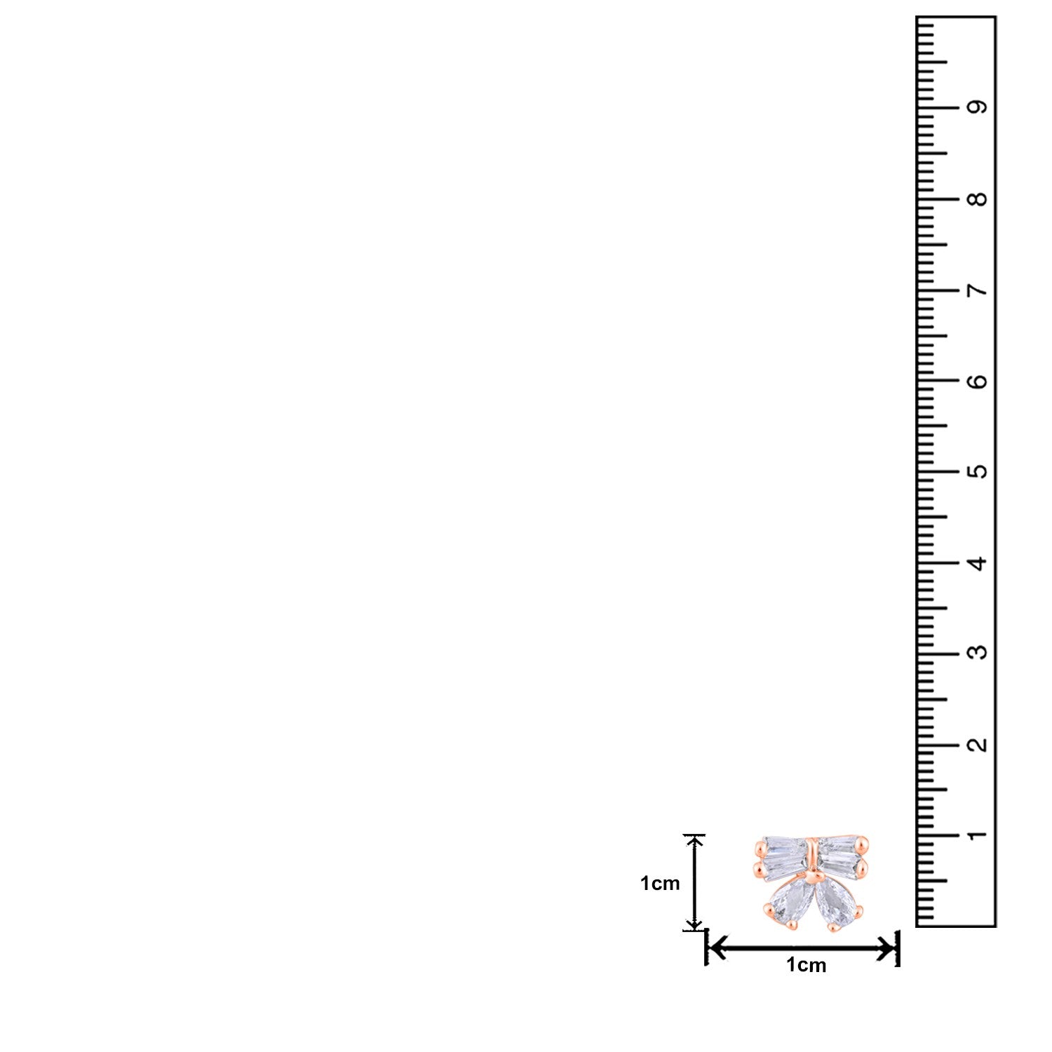 Jazz And Sizzle Rose Gold Plated American Diamond Studded Contemporary Studs