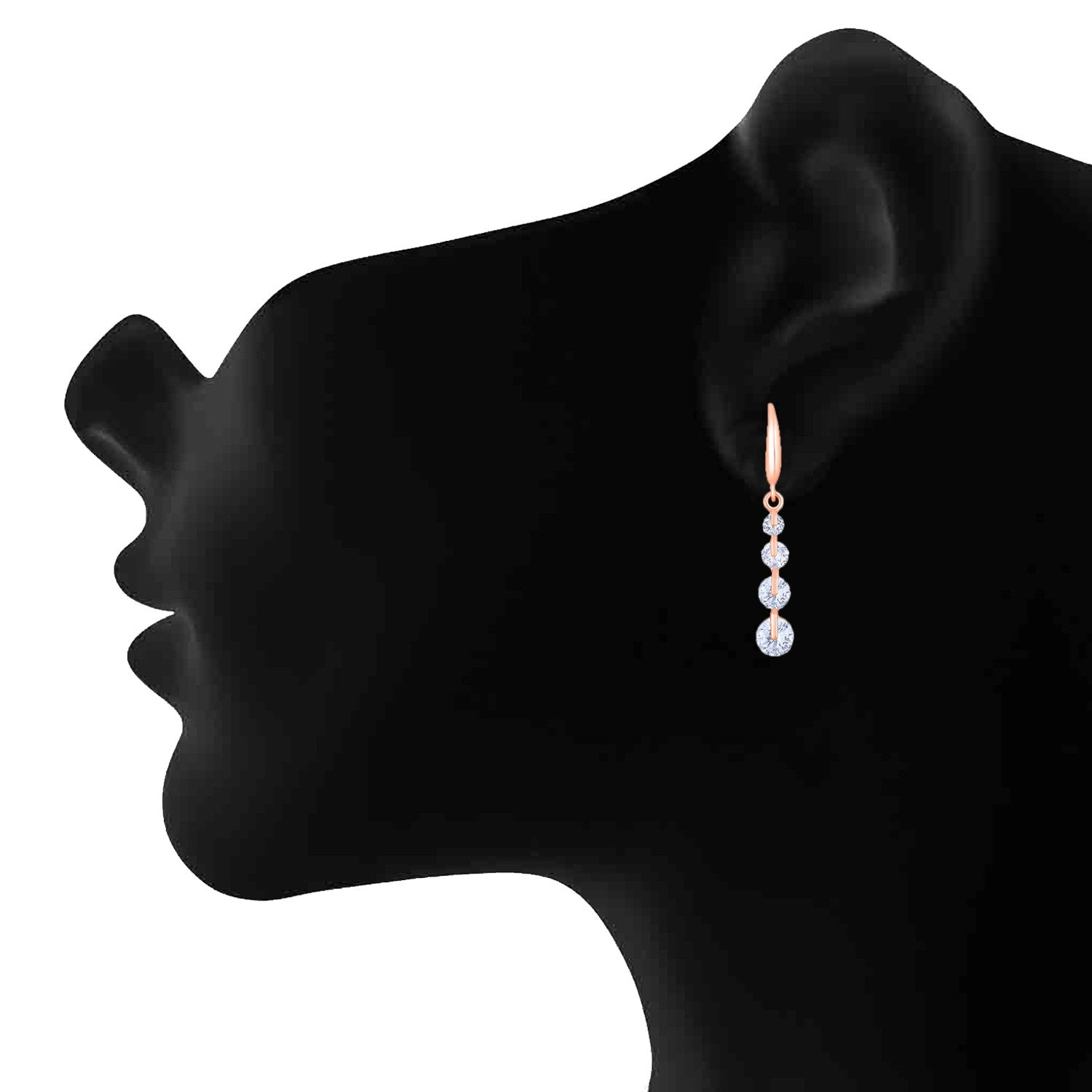 Jazz And Sizzle Rose Gold-Plated Circular Drop Earrings