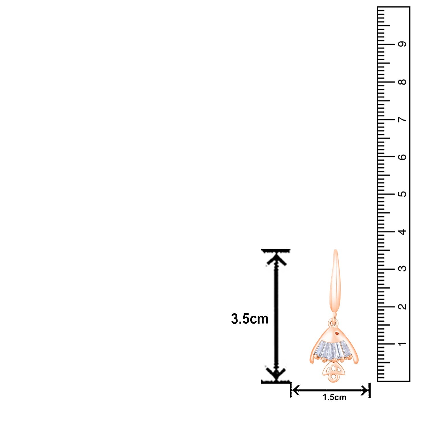 Jazz And Sizzle Rose Gold-Plated Fish Shaped Drop Earrings