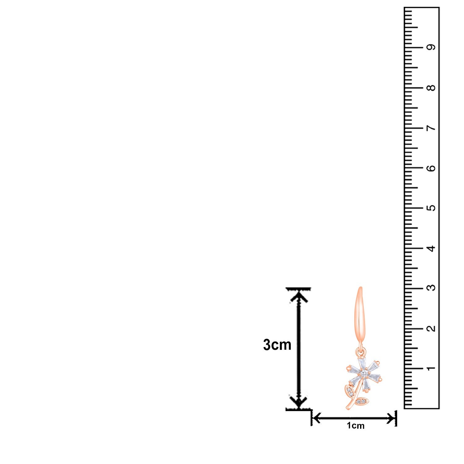 Jazz And Sizzle Rose Gold-Plated Floral Shaped Drop Earrings