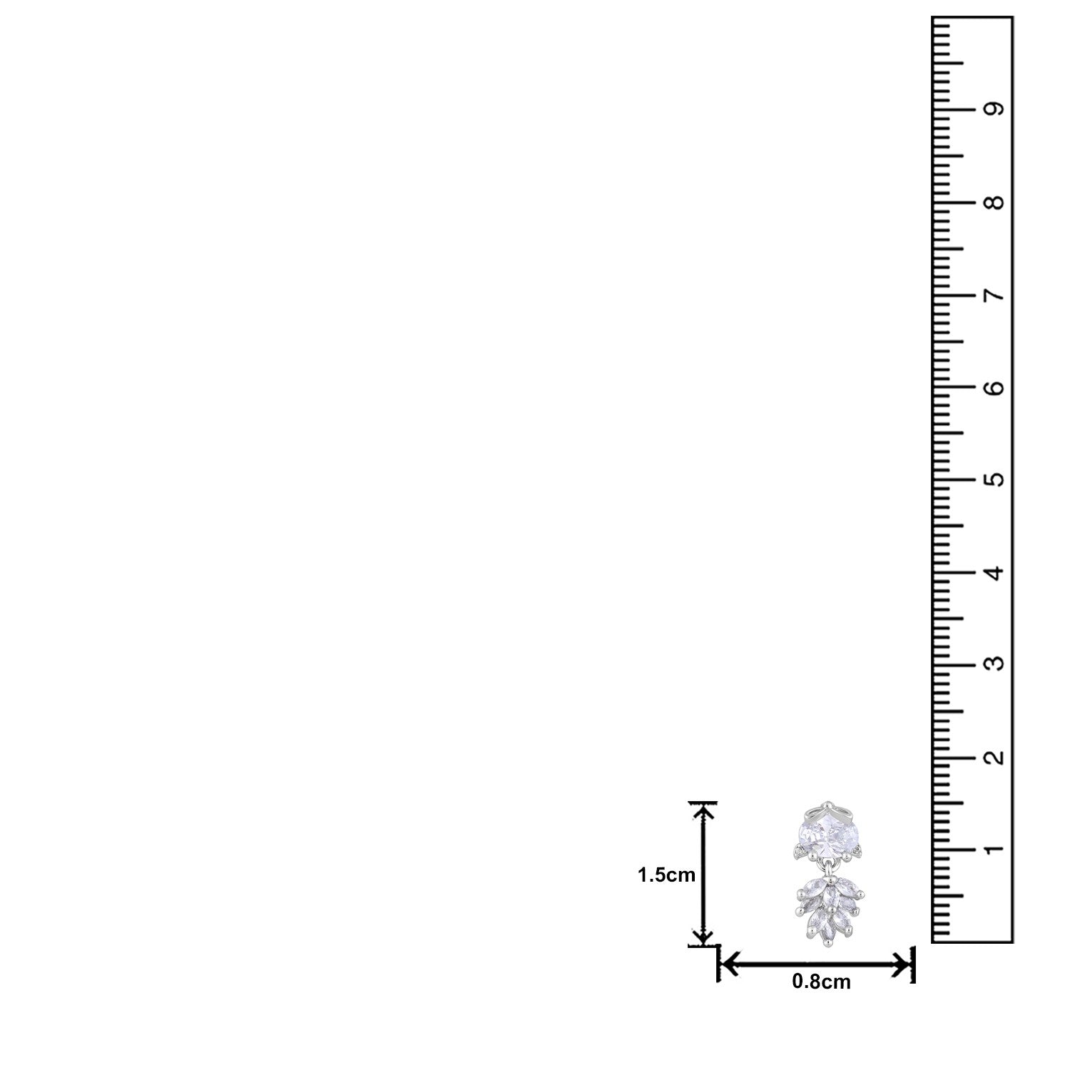 Jazz And Sizzle Rhodium Plated Floral Shaped Drop Earrings