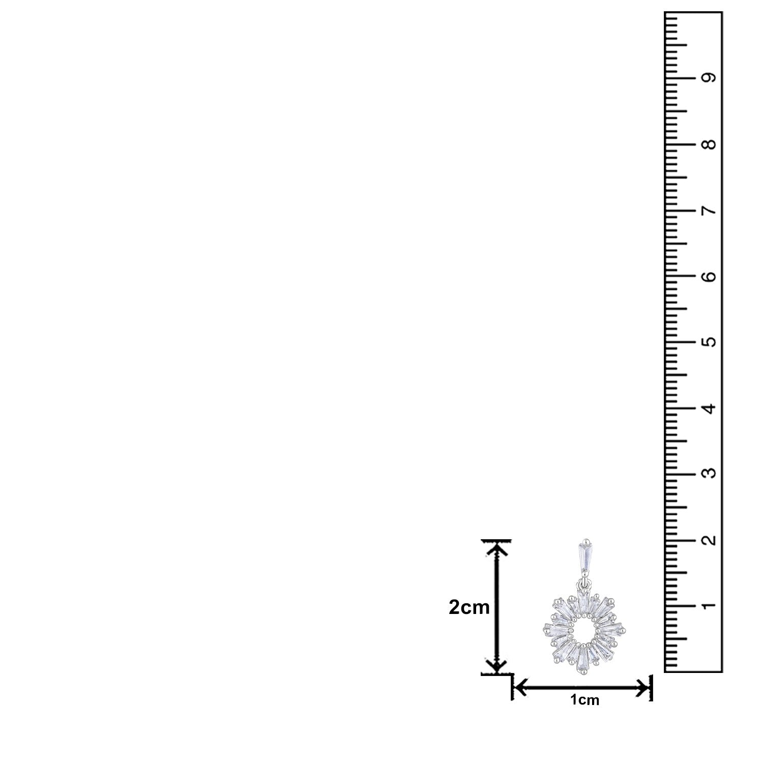 Jazz And Sizzle Rhodium Plated Floral Shaped Circular Drop Earrings