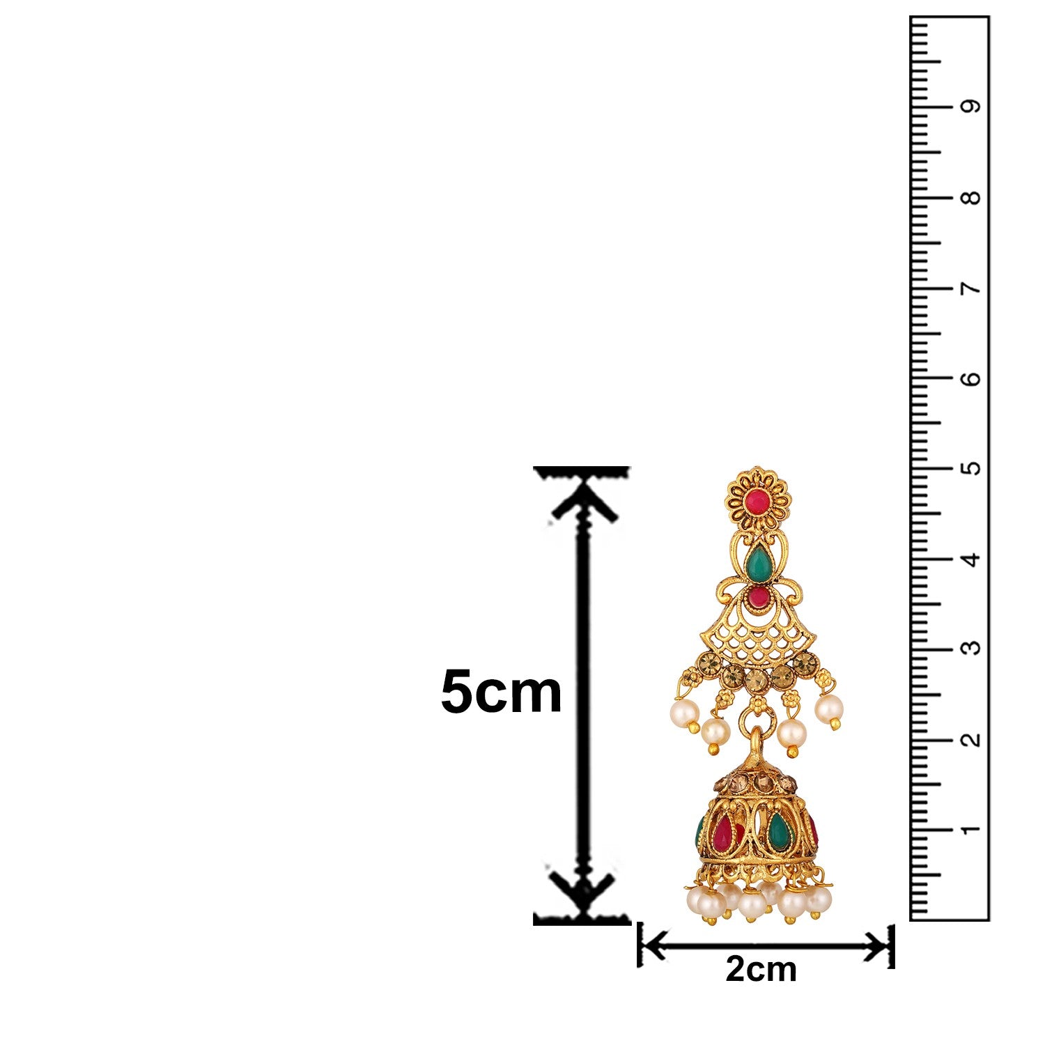 Jazz And Sizzle Gold Plated American Diamond Stones Studded Necklace & Earrings