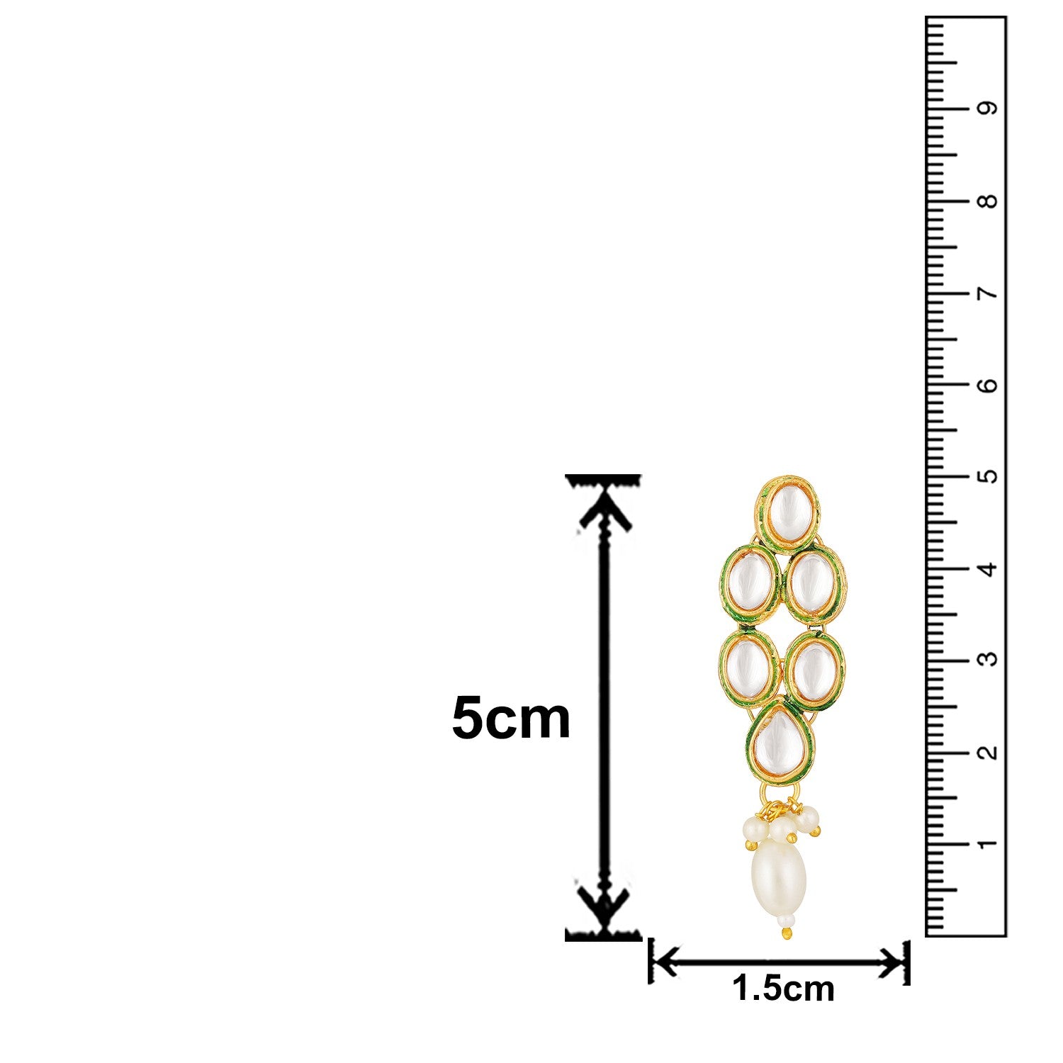 Jazz And Sizzle Gold-Plated Kundan-Studded & White Beaded Handcrafted Jewellery Set