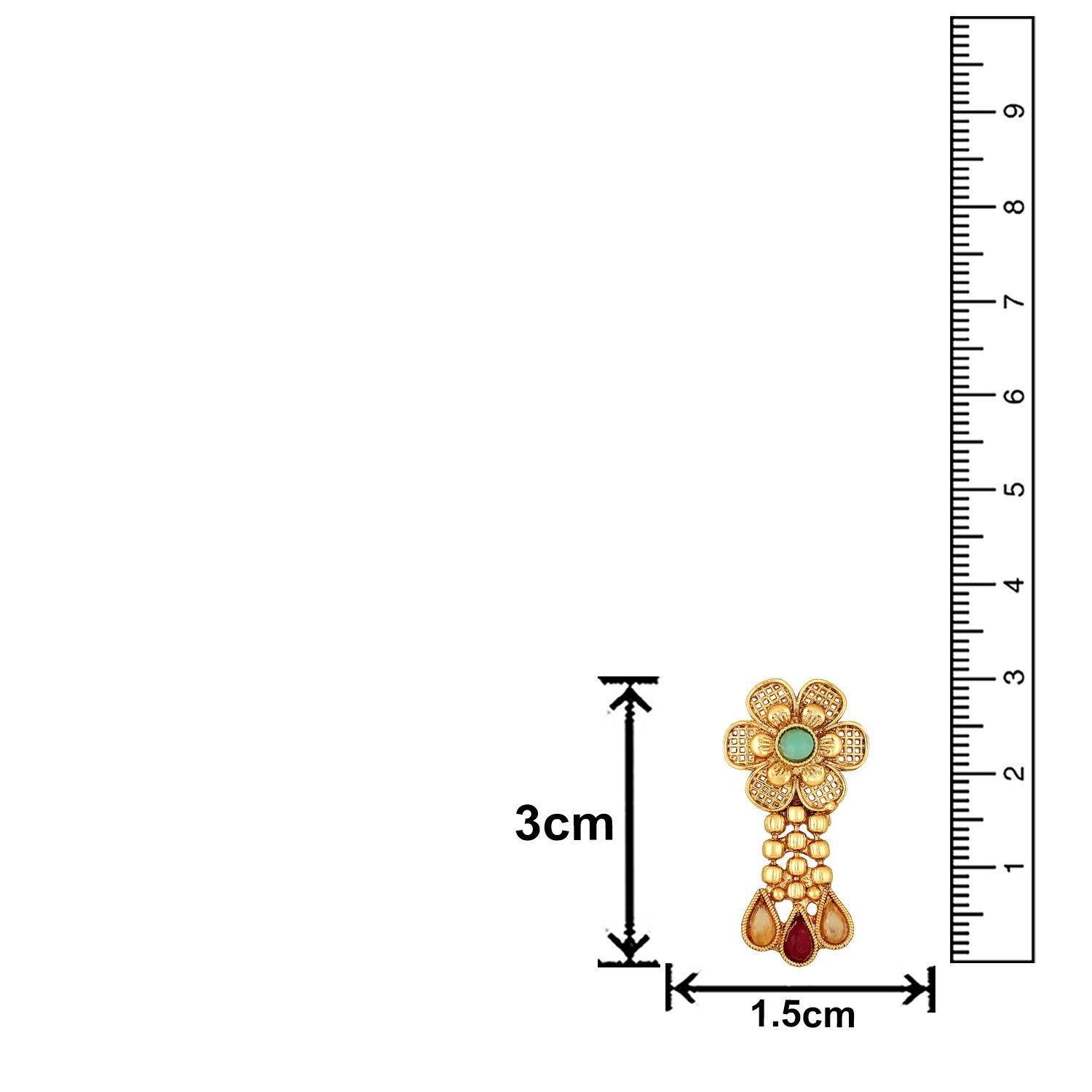 Jazz And Sizzle 22K Gold Plated Golden Beads & Pearl Drops Radha Krishna Temple Jewellery Set (Copy)