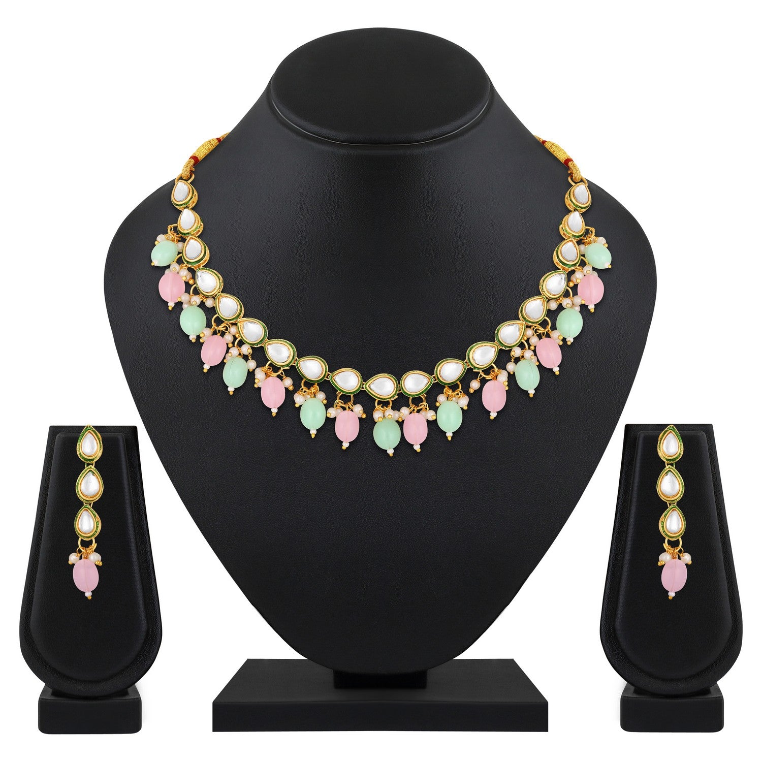 Jazz And Sizzle Gold-Plated Kundan Studded & Beaded Jewellery Set With Maangtikka