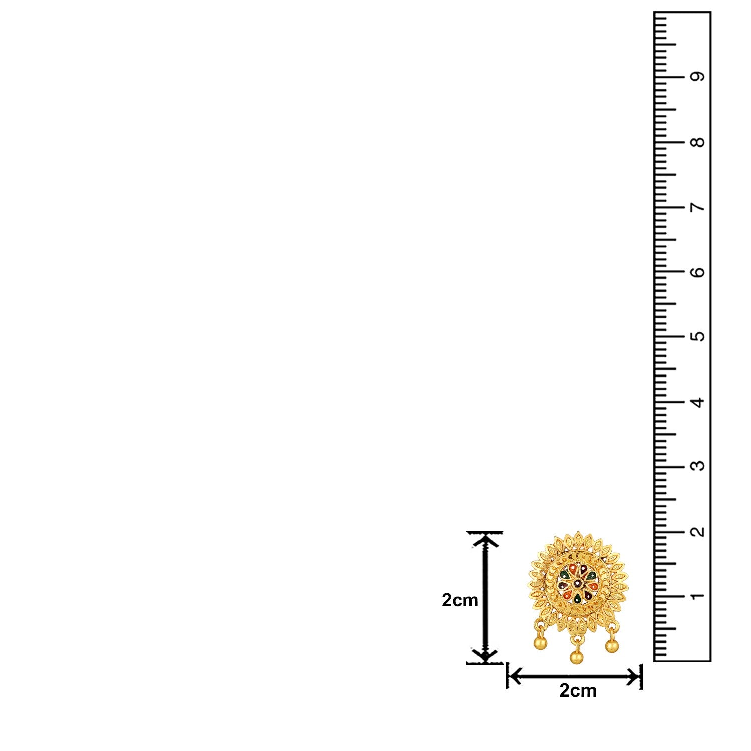 Jazz And Sizzle 22K Gold Plated Golden Beads & Pearl Drops Radha Krishna Temple Jewellery Set (Copy) (Copy)