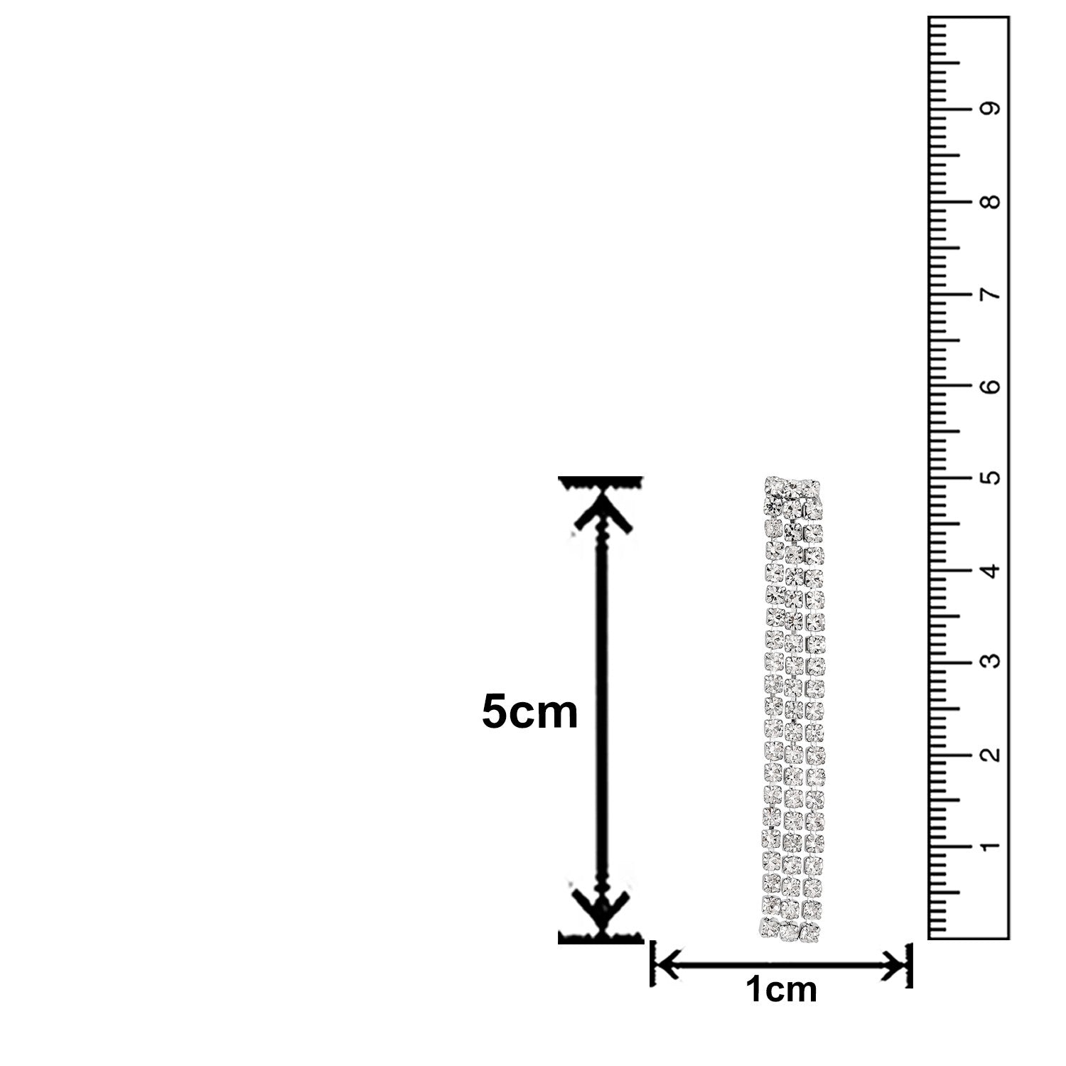 Jazz And Sizzle 18k Rhodium Plated Crystal AD & Zirconia Studded MultiStrand Statement Jewellery Set