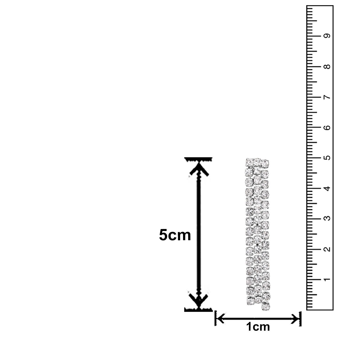 Jazz And Sizzle Silver Plated Crystal& Zirconia Studded MultiStrand Jewellery Set